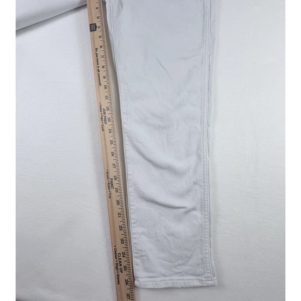 Madewell Jeans Women's 31 Stovepipe High Rise White Stretch Summer Resort‎